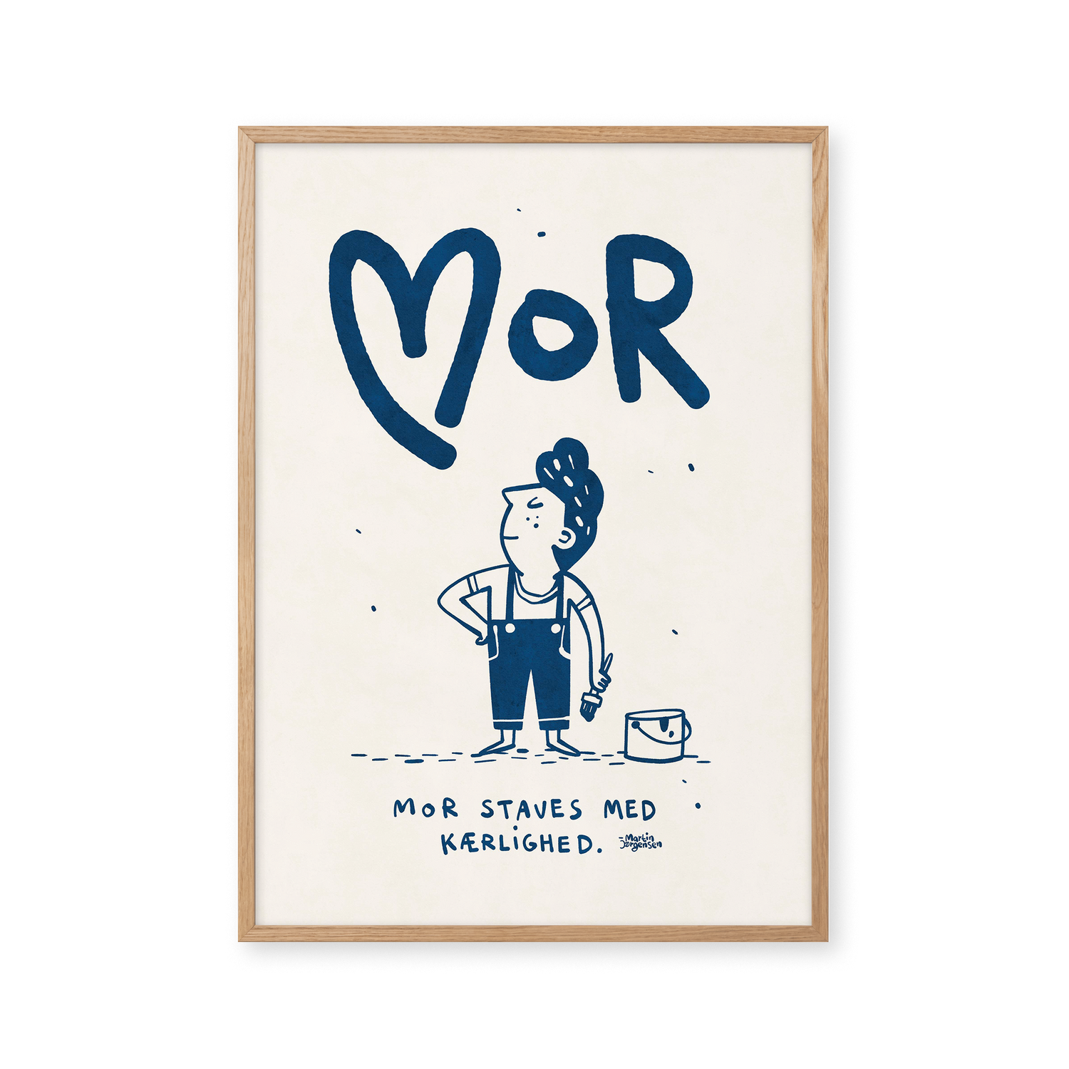 Mit Liebe geschriebene Mutter - blau