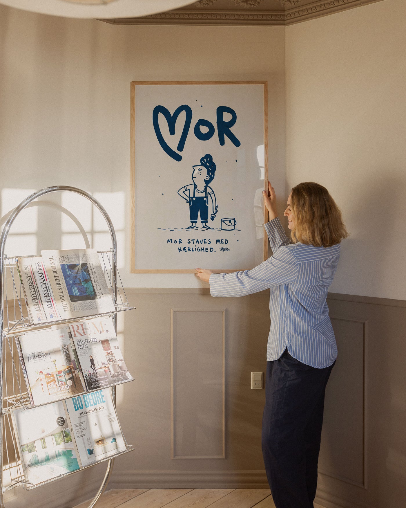 Mor staves med kærlighed - blå