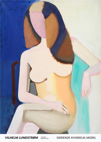 Seated female model, 1950